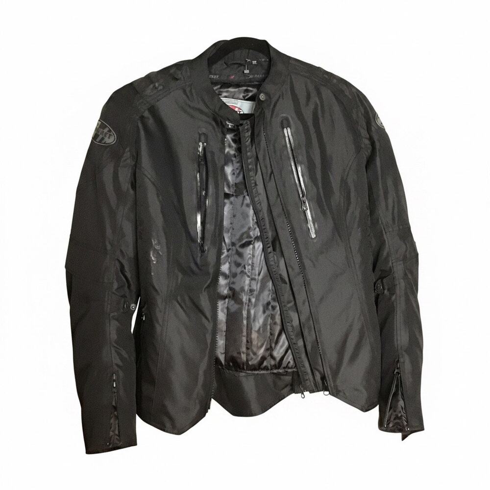Joe Rocket black women's textile motorcycle riding jacket floral graphics Sz. XL